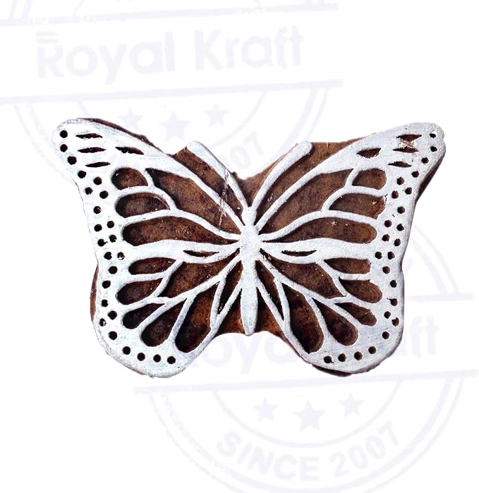 Royal Kraft Wooden Stamps DIY Fabric, Henna Printing Blocks THDtag057 - Image 3