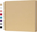 potricher 10 x 10 Inch DIY Scrapbook Photo Album 80 Pages Thick Kraft Blank by potricher
