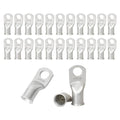 25Pcs 4/0 AWG 3/8"(M10) Stud Tinned Copper Ring Terminals Battery Cable Ends Wire Lugs 4/0 Gauge Battery Cable Lugs Heavy Duty Cable Lugs Bare Copper Eyelets Tubular Ring Terminal Connectors