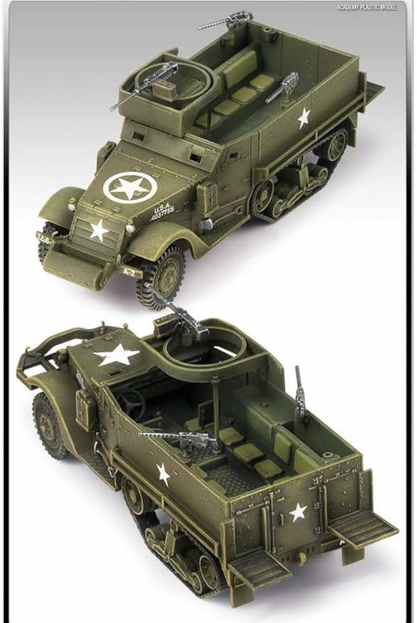 ACADEMY 1/72 M3 Half Track/Amphibian Model Kit, Ages 10+ - Image 2