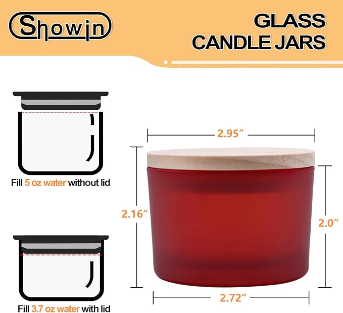 SHOWIN Thick Candle Jars for Making Candles 16 Pcs, 4 OZ Empty Jars - Image 6
