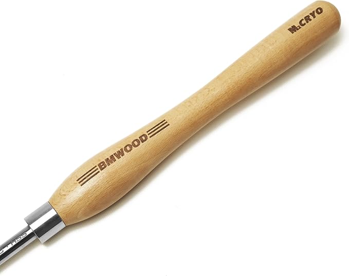 Cryo M2 HSS Bowl Gouge 1/4" Bowl Gouge (3/8" dia.) with 12-1/2" Beech Handle for Woodturning Chisels.