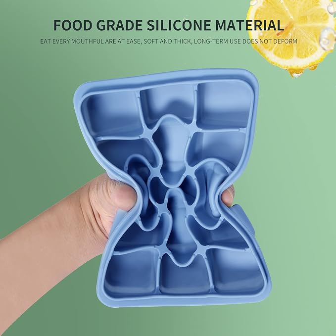 Tvmania Ice Cube Trays Set of 2, 15-Cube Silicone Molds - Image 5