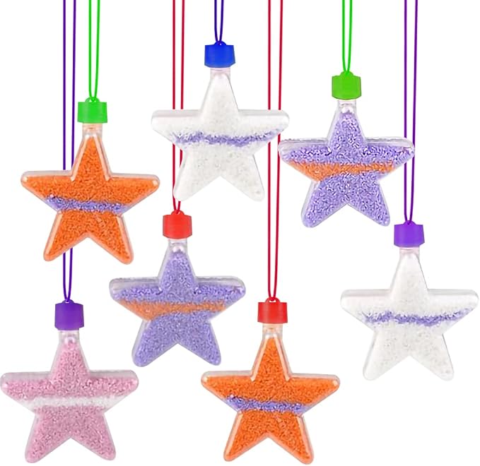 ArtCreativity Star Sand Art Bottle Necklaces, Sand Art Craft Kit by ArtCreativity