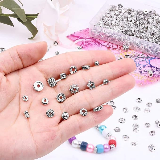 Cridoz Metal Spacer Beads for Making Bracelet, Jewelry Making and Findings - Image 5