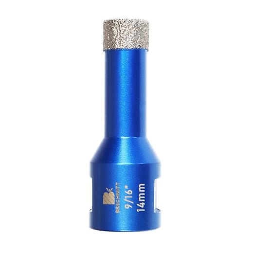 3/5 Inch Diamond Core Drill Bit for Porcelain Tile Ceramic Marble Granite Drilling,BRSCHNITT 1pc Vacuum Brazed Diamond Hole Saw with 5/8-11 Thread (14mm)