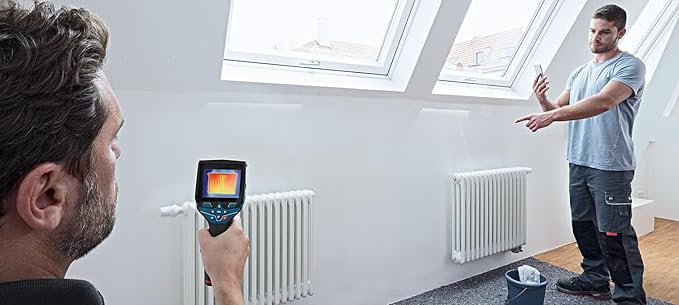 BOSCH GTC400C 12V Max Connected Thermal Camera, Includes 2 Ah 12V Max Lithium-Ion Battery & Charger, USB Cable, & Soft Pouch