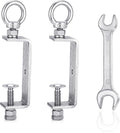 2-Pack Small C Clamps – 304 Stainless Steel Beam Clamps with M10 Screw Ring | Adjustable, Rust-Resistant I Beam Clamps for Ring Beams, Welding, Woodworking, Plants & Desk Use. Wide Jaw Openings(100MM)