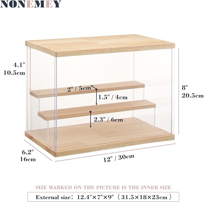 NONEMEY LED Acrylic Display Case, 3 Tier Display Case - Image 5