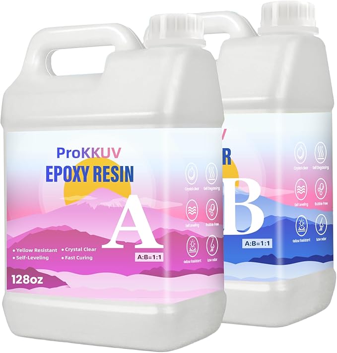 Epoxy Resin Kit, 2Gallon Crystal Clear Epoxy, Bubble Free, No Yellowing by Unknown