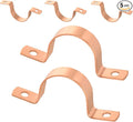 5-Pack EFIELD 1-1/2-Inch Copper Pipe Straps, Two-Hole Clamp Mount, Copper Made,(COPPER128)