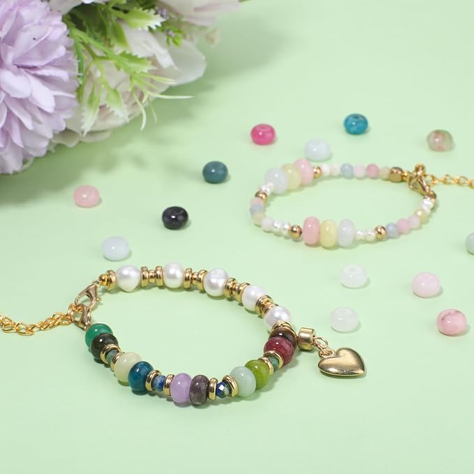 Songxi 5x8mm Natural Lake Blue Chalcedony Stone Rondelle Beads, Gemstone - Image 5