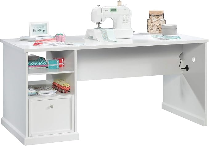 Sauder Craft Pro Series Craft Table/ Pantry cabinets, in White finish - Image 18
