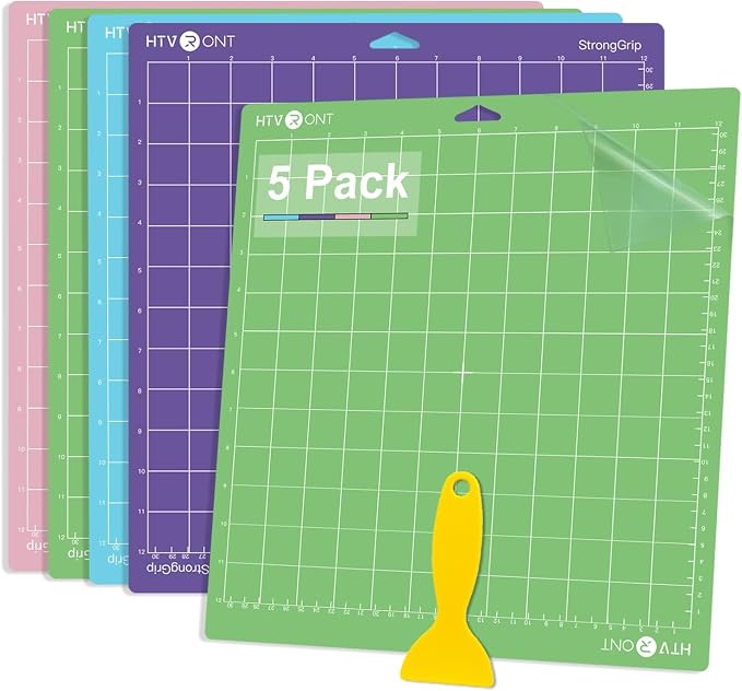 HTVRONT Cutting Mat, 5 Pack Cutting Mat 12x12 Compatible by HTVRONT