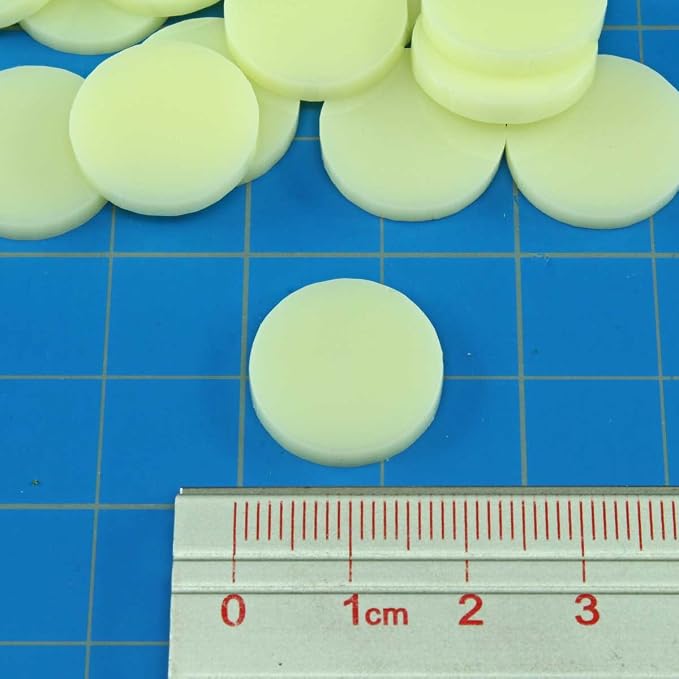 LITKO 18mm Game Tokens | Bingo, Board & Card Counters | Set of 25 | Ivory | 3mm - Image 2