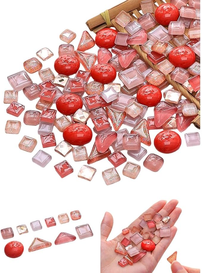 1.1LB Mixed Color Irregular Crystal Mosaic Tiles, Tiny Mini Mosaic Tile DIY by BTMIEY