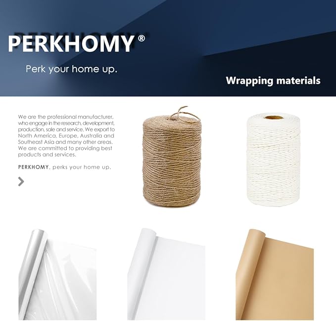 PerkHomy Brown Kraft Paper Roll 17.5" x 3 - Image 3