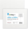 KINGART Stretched White Canvas Set – Rectangle, 48x60 Inch, Triple Gesso Primed by KINGART