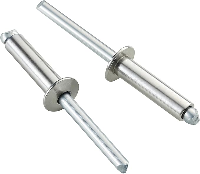 50pcs 1/4" x1/2" Stainless Blind Rivets,Pop Rivets,304 Stainless Steel Grip and Steel Mandrel, 6.3 x 12mm