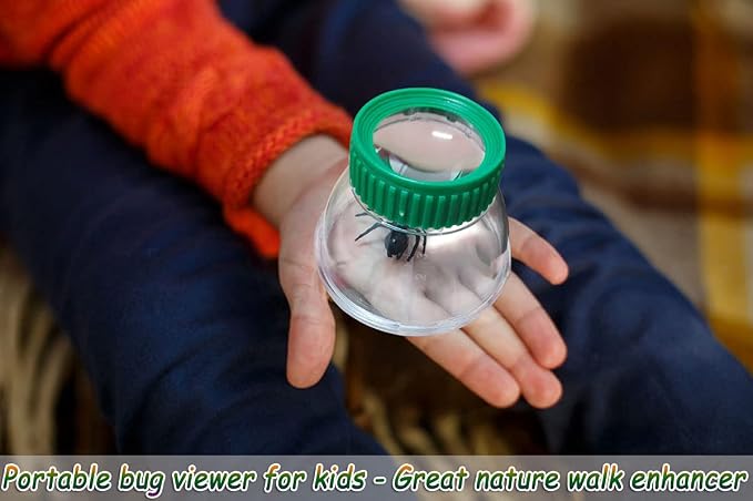 4Pack Green Bug Viewer with 5X Magnifier | Bug Jars - Image 7