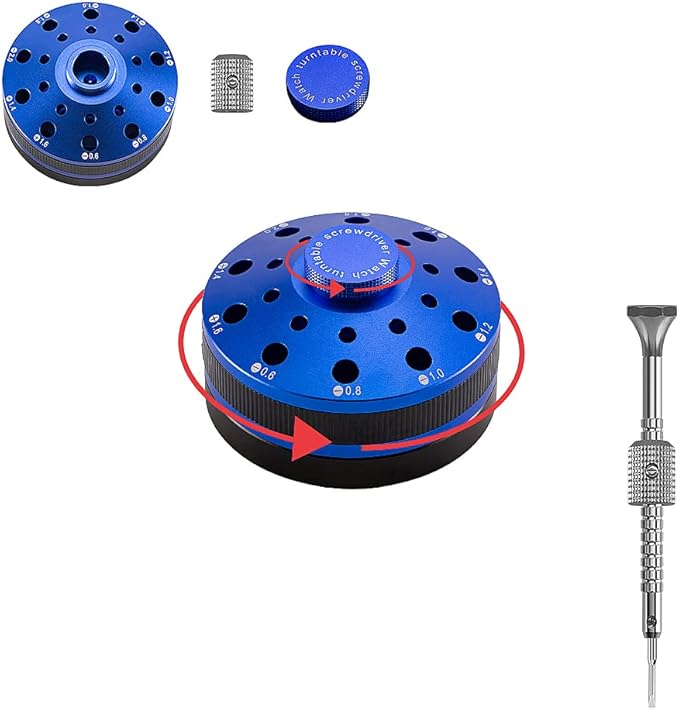10 pcs Precision Slotted And Phillips Watch Screwdriver Set Different Sizes With 20 Extra Replace Blades Watchmaker Screwdriver Set for Watch,Jewelry,Eyeglass