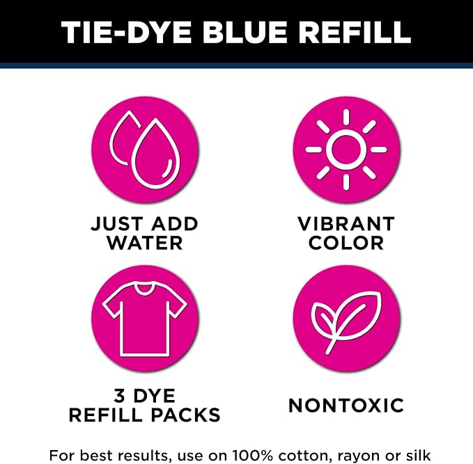Tulip One-Step Tie-Dye Kit, 3 Fabric Dye Refill Packs - Image 3