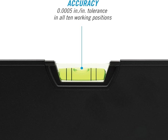 CHANNELLOCK 48-Inch, Professional-Grade Aluminum Box Level with Solid Block Acrylic Vials, 5200-0048