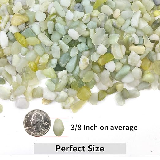 YISZM 2LB Succulent and Cactus Jade Pebbles, 3/8 Inch Natural Decorative - Image 4