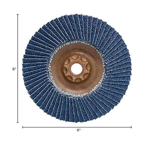 CS UNITEC PLANTEX® Spitfire Premium Zirconia 6" Dia, 120 Grit, 7/8" Arbor 10 PK