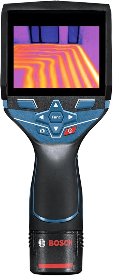 BOSCH GTC400C 12V Max Connected Thermal Camera, Includes 2 Ah 12V Max Lithium-Ion Battery & Charger, USB Cable, & Soft Pouch