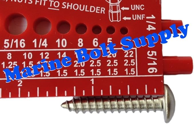 Nut, Bolt & Screw Gauge (Standard & Metric) (Coarse & Fine) Diameter, Length & Thread Pitch (Green)