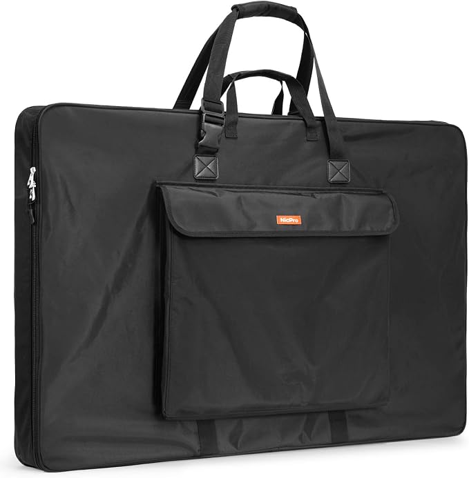 Nicpro Art Portfolio Bag 23 x 31 Inches, Waterproof Nylon Artist Carrying Bag by Nicpro