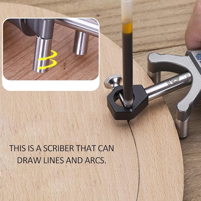 Wood Scribe Tool Wheel Marking Gauge woodworking tool set 180 MM Sliding Mark Scraper Adjustable Precision Linear Arc Dual-purpose Scriber Parallel Line Drawing Tool