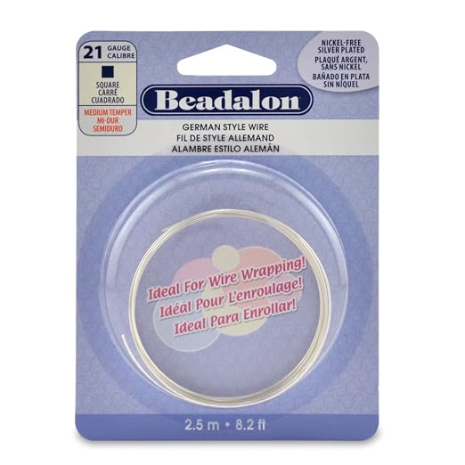 Beadalon German Style Wrapping Wire, 21 Gauge, 2.5 m / 8.2 ft by Beadalon