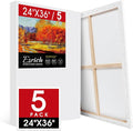 ESRICH Stretched Canvas for Painting 24x36 Inch, Primed Acid-Free Cotton Blank by ESRICH