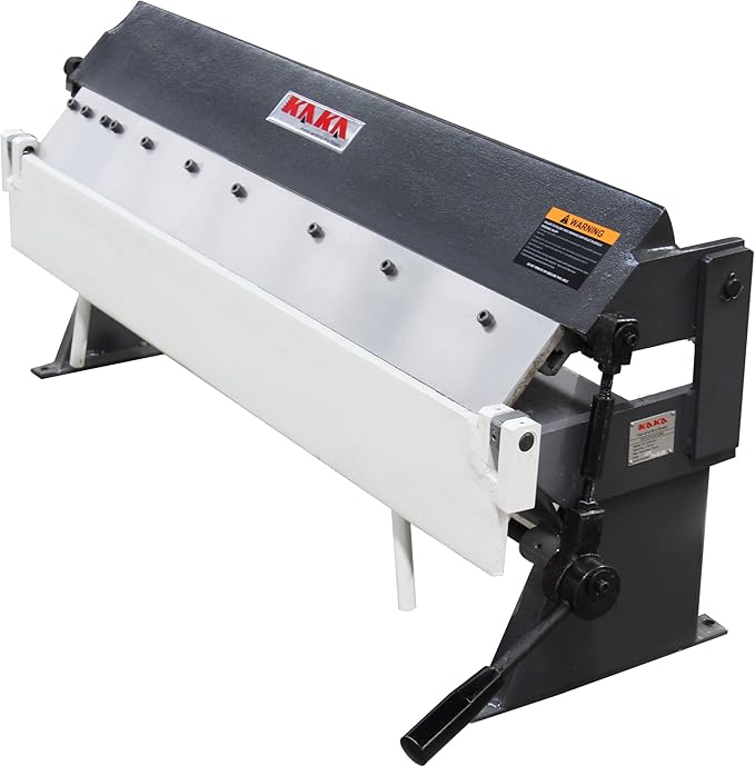 KAKA INDUSTRIAL Box and Pan Brake, 36-Inch Sheet Metal Brake, 20-Gauge Mild Steel Capacity Finger Brake, 0-135 Degree Adjustable Aluminum Brake with 6 Removable Fingers W-3620A