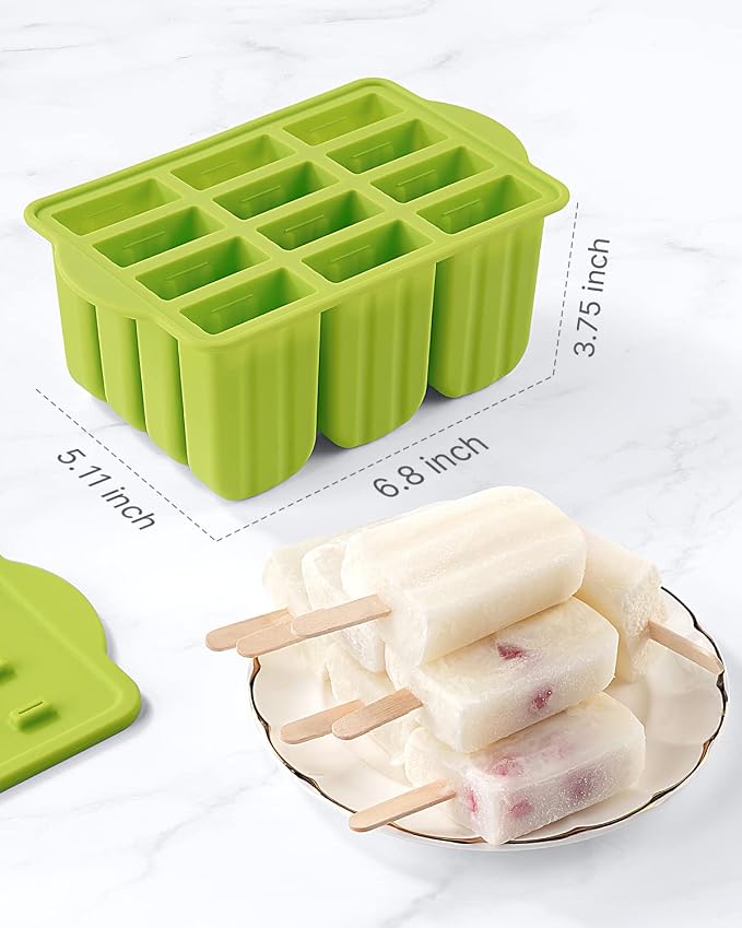 Popsicles Molds, MEETRUE 12 Pieces Silicone Popsicle Molds Easy-Release - Image 5