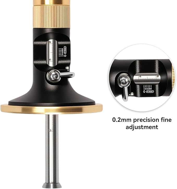 Wheel Marking Gauge, Aluminum Alloy Scriber Woodworking Mortise Parallel Scribing Tool Dovetail Scribing Gauge for Woodworking Projects, 0.2 Mm Precision, Rollable Blade
