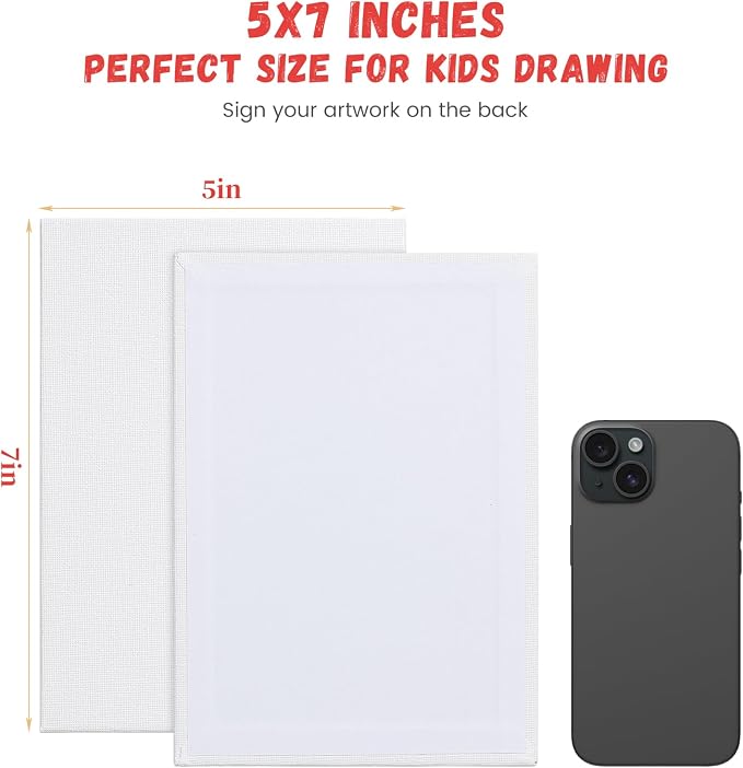 Simetufy 5x7inch 30 Pcs Small Canvas Boards - Image 7
