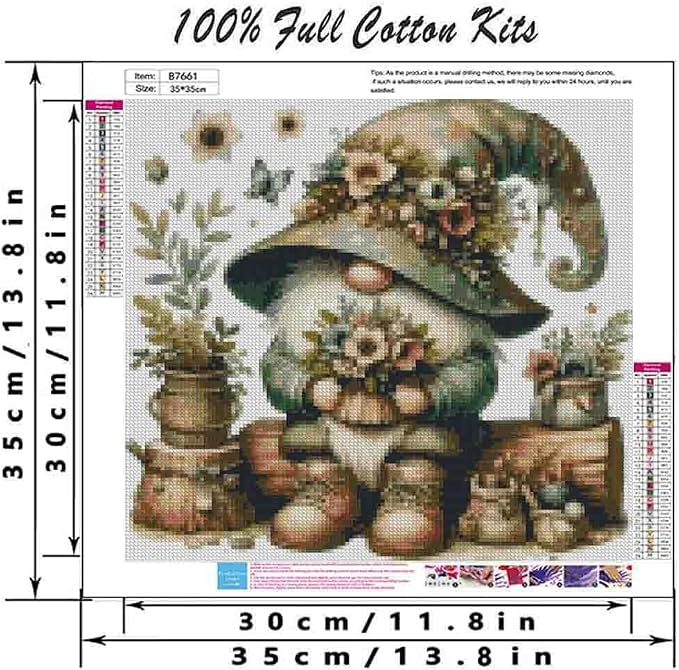 Gnome Stamped Cross Stitch Kits - Image 2