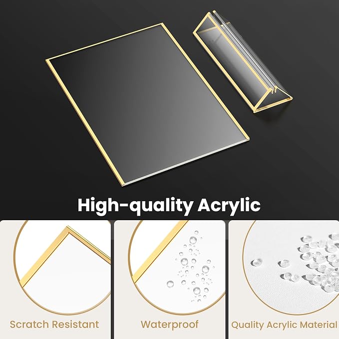 Gold Frames 4X6 Double-Sided Acrylic Sign Holder, 12 Pack | Gold Picture Frames - Image 4