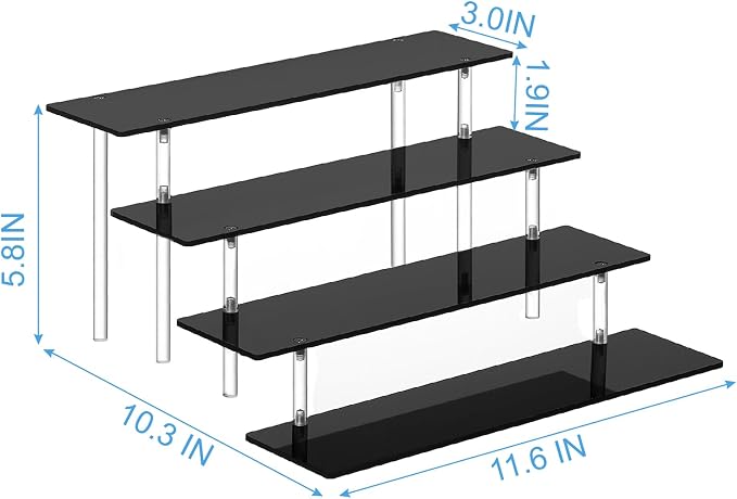 HENABLE 4 Tier Perfume Organizer Stand, Acrylic Risers Display Stands, Display - Image 6
