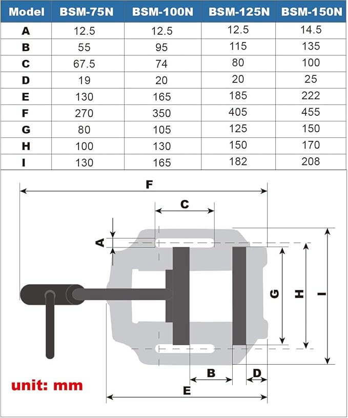 KAKA INDUSTRIAL Drill Press Clamping Vice,Precise Drilling Press Vise (BSM-150N)