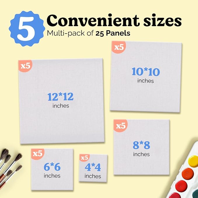Chalkola Paint Canvases for Painting Multipack - Image 2