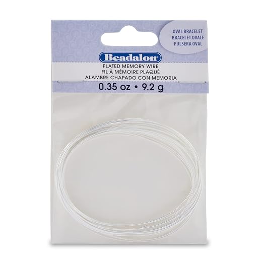Beadalon Carbon Steel Memory Wire, Oval Bracelet, 0.35 oz, Approx. 23 coils by Beadalon