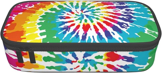 Colorful Tie Dye Rainbow Pencil Case Organizer Big Capacity Pencil Pouch - Image 9