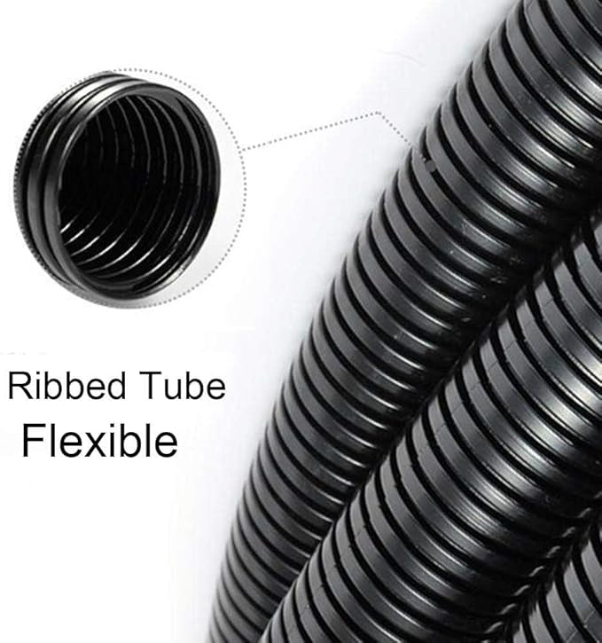 ZhiYo 50FT 3/4” Wire Loom Split Tubing Auto Wire Conduit Flexible Cover | High Temperature Heat Resistant -40F to 257F | Plastic Cover for Electrical Wires & Cables
