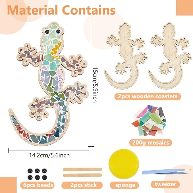 WEBEEDY 2 Set Lizard Mosaic Tiles Kit - Image 2