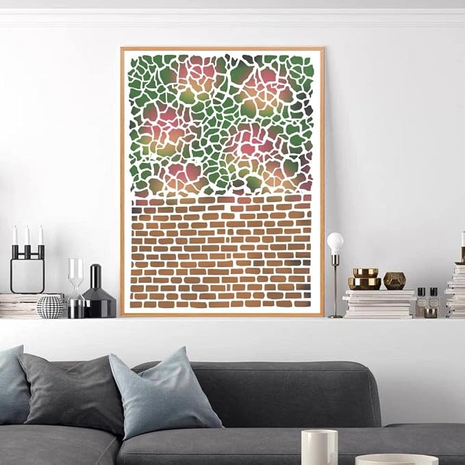TIAMECH 6 Pcs A4 Reusable Mosaic Graffiti Stencils - Image 2