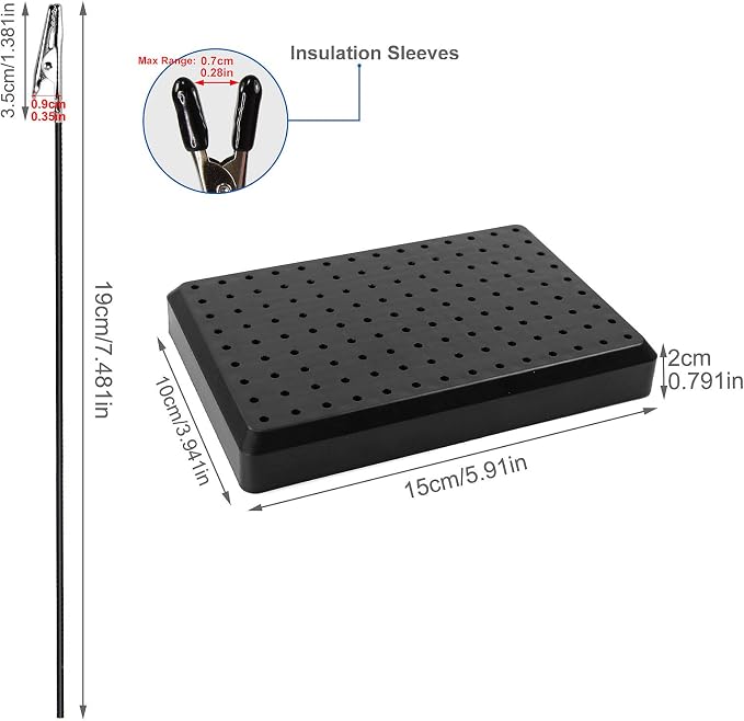 GJJC10B- 2PCS Model Painting Stand Base and 40pcs Alligator Clip Sticks - Image 8
